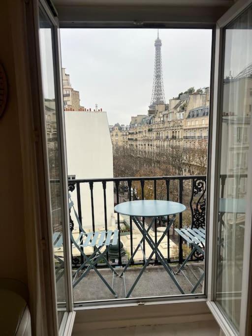 Appartement Paris Vue Tour Eiffel Trocadero Exteriör bild