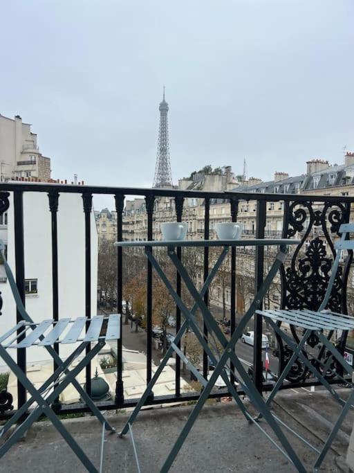 Appartement Paris Vue Tour Eiffel Trocadero Exteriör bild